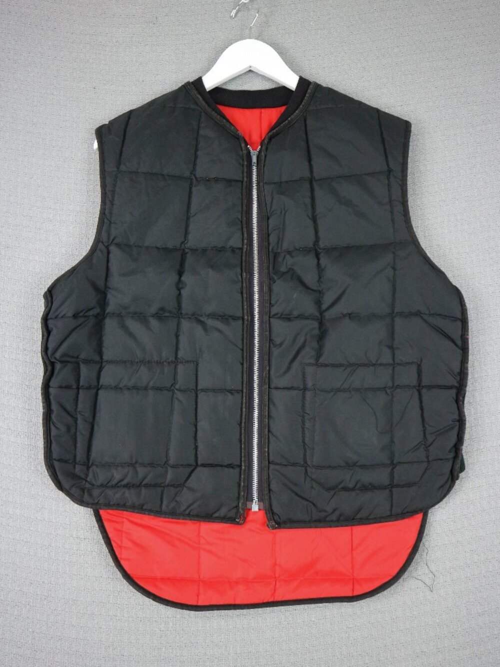 1970's Reversible Black Puffer Vest Mens Hunting Medium / Large VTG Vintage
